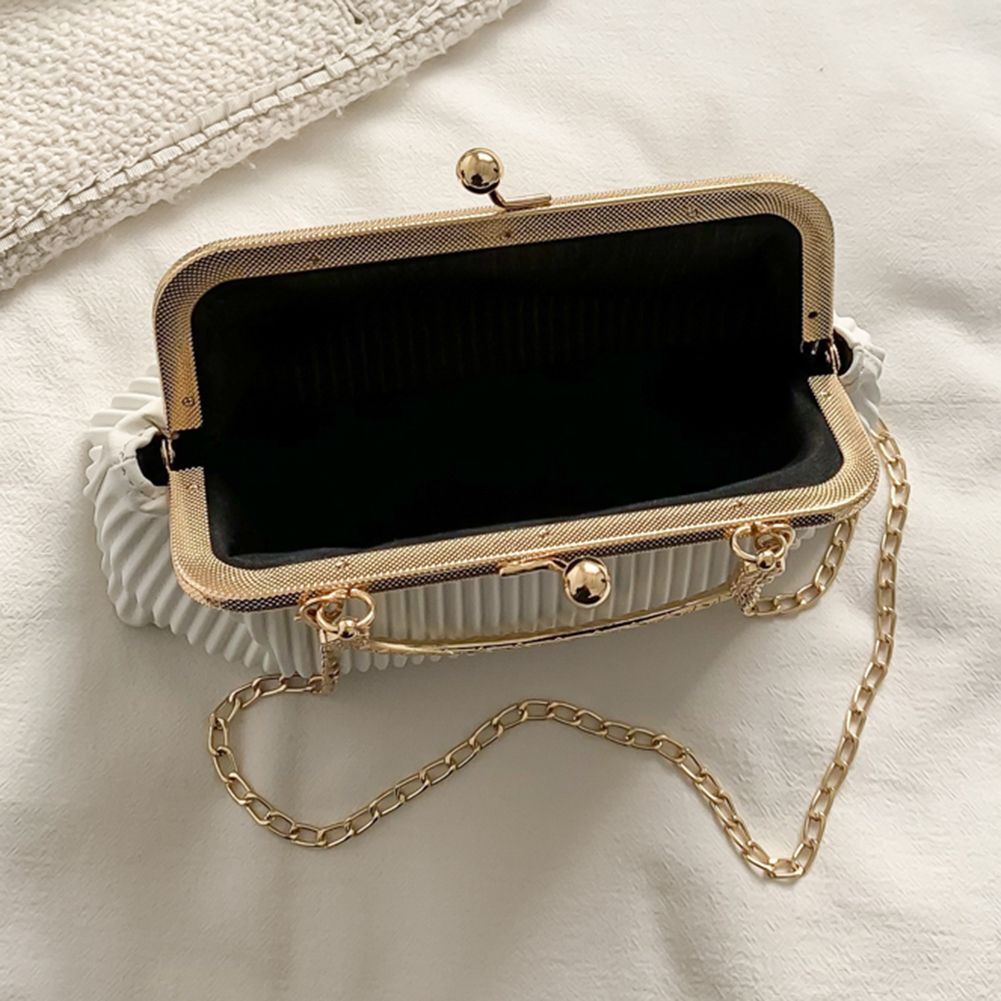Chain Evening Bag Messenger Bag Synthetic Leather Exquisite Soft Metal Buckle