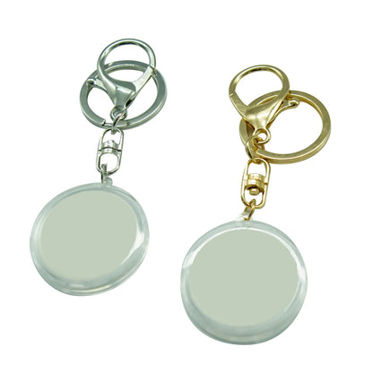 2PCS Coins Holder Keychain Capsule Storage Box Key Ring For 30mm Round Coin j