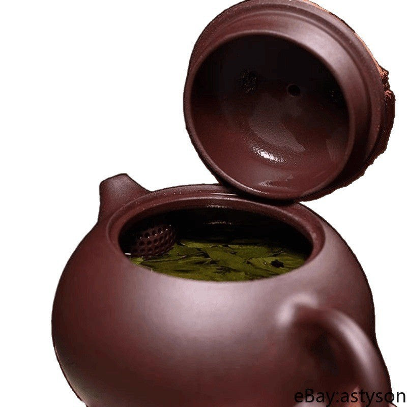 Chinese Yixing Zisha Teapot Ball Hole Filter Xishi Handmade Kettle Tea Set 100ml