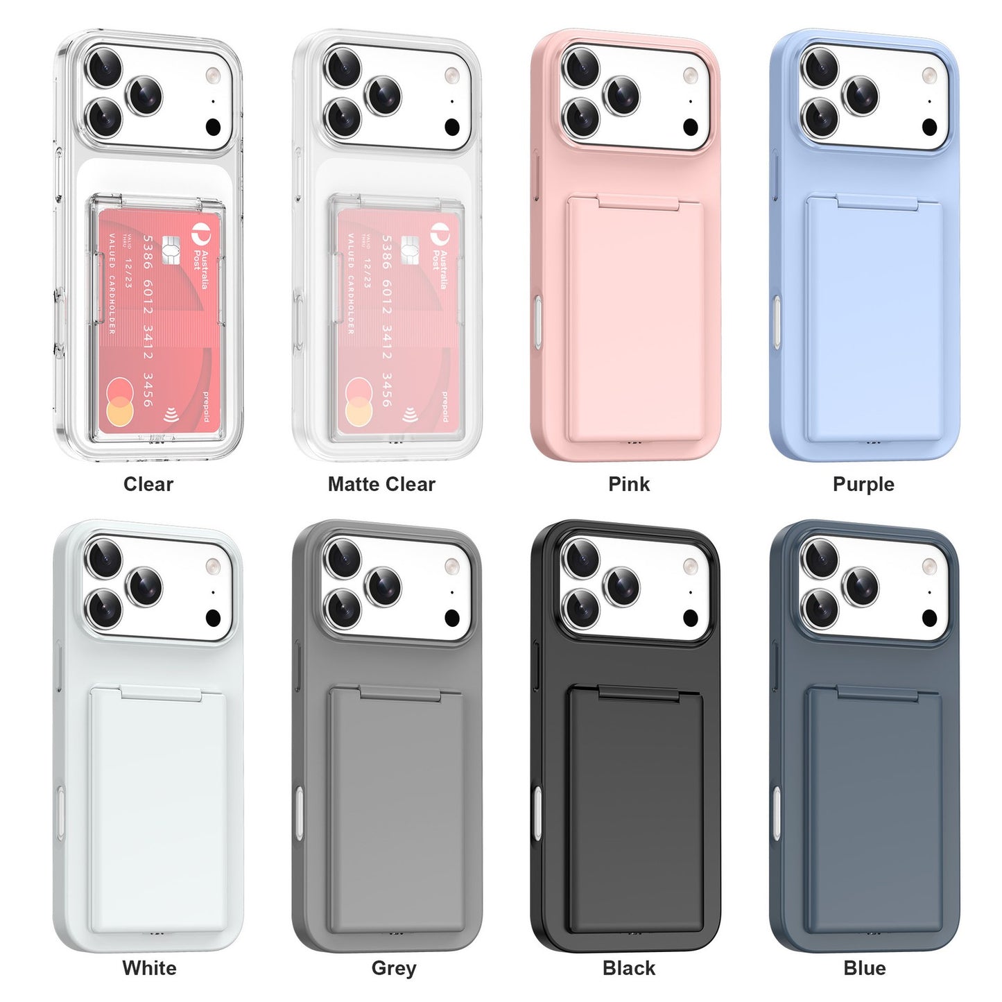 iPhone17 mobile phone case card bag skin frosted 16ProMax anti-fall cover