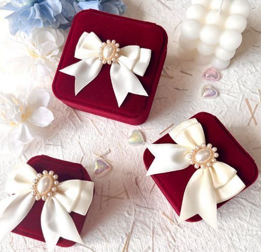 Jewelry Box Vintage Velvet Ring Pendant Bracelet Necklace Display Organizer Gift