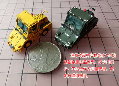 1/144 Airport Komatsu WT-150 Passenger Aircraft Tractor+Drawbar Model #D 1Pcs