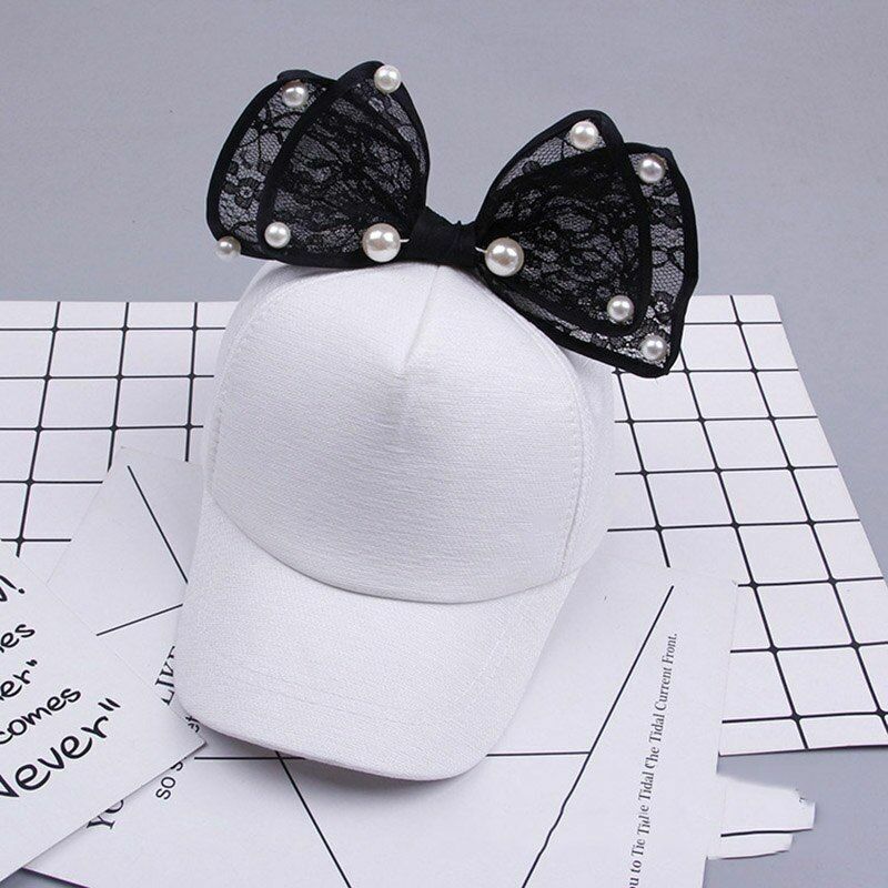 Baby Hats Spring Summer Girl Baseball Caps Glitter Rabbit Ear Pearl Sun Children