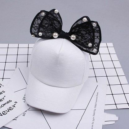 Baby Hats Spring Summer Girl Baseball Caps Glitter Rabbit Ear Pearl Sun Children