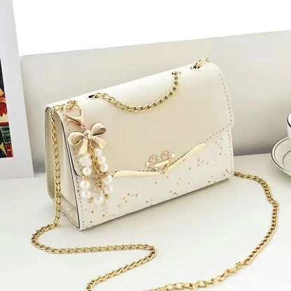 Women PU Leather Designer Crossbody Bags Fashion Shoulder Female Retro Chain Bag