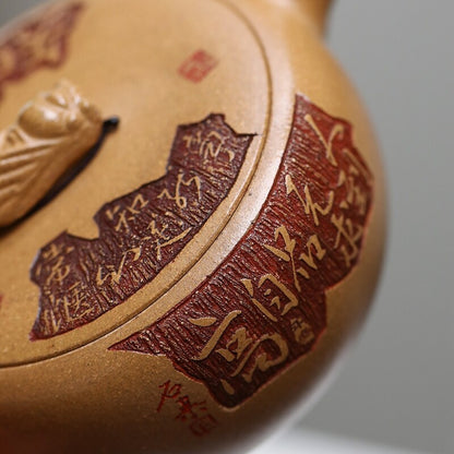 Handmade Tea Pot Hanwa Pot Real Yixing Zisha Duan Clay Ball Shaped Infuser Holes