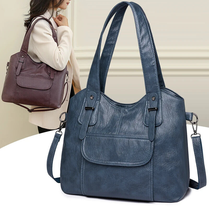 Totes Women 2024 PU Leather Shoulder Side Bag Female Shopper Handbag