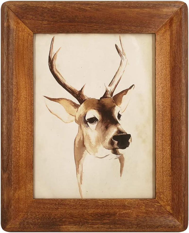 Wood Picture Frames with Real Glass Front Rustic Wall Hanging Tabletop Gift 6x8
