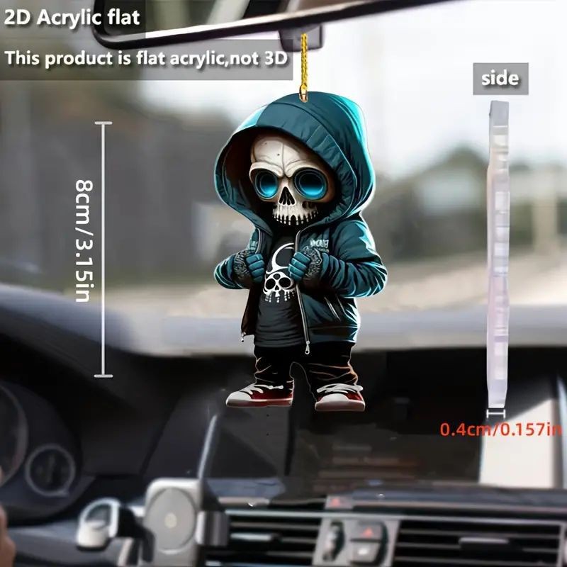 New Halloween skull car pendant interior rearview mirror decoration