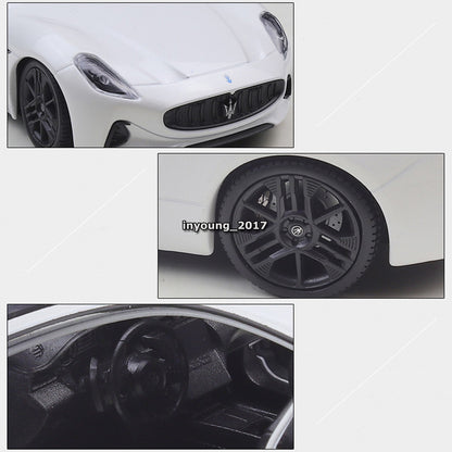 1/24 2023 Maserati GT Folgore EV Model Car Diecast Toy Cars Toys for Boys Gray