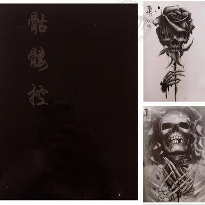 Tattoo Manuscript European Style Skull Ghost Body Art Design Tattoo Flash Book