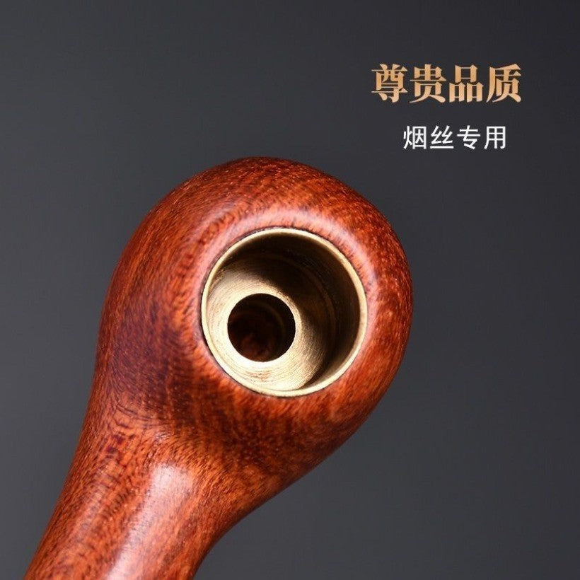Red Sandalwood Pipe 3.07in Mini Portable Wooden Smoking Pipe with Filter Men