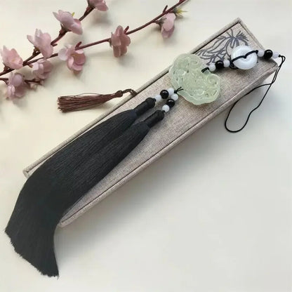 Hanfu Green Jade Tassel Pendant Pressure Skirt Pendant Accessories Antique Hanfu