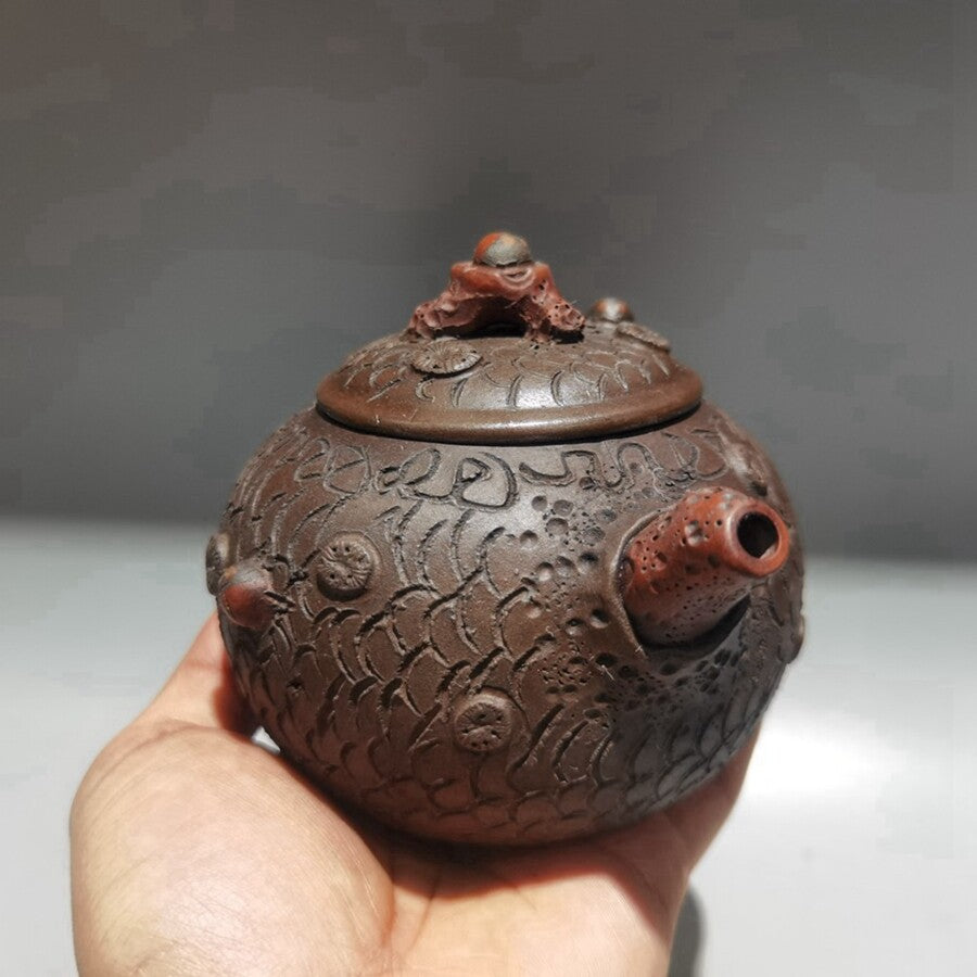 Chinese Yixing Zisha Clay Teapot Spring Pot Gu Jingzhou 380ml