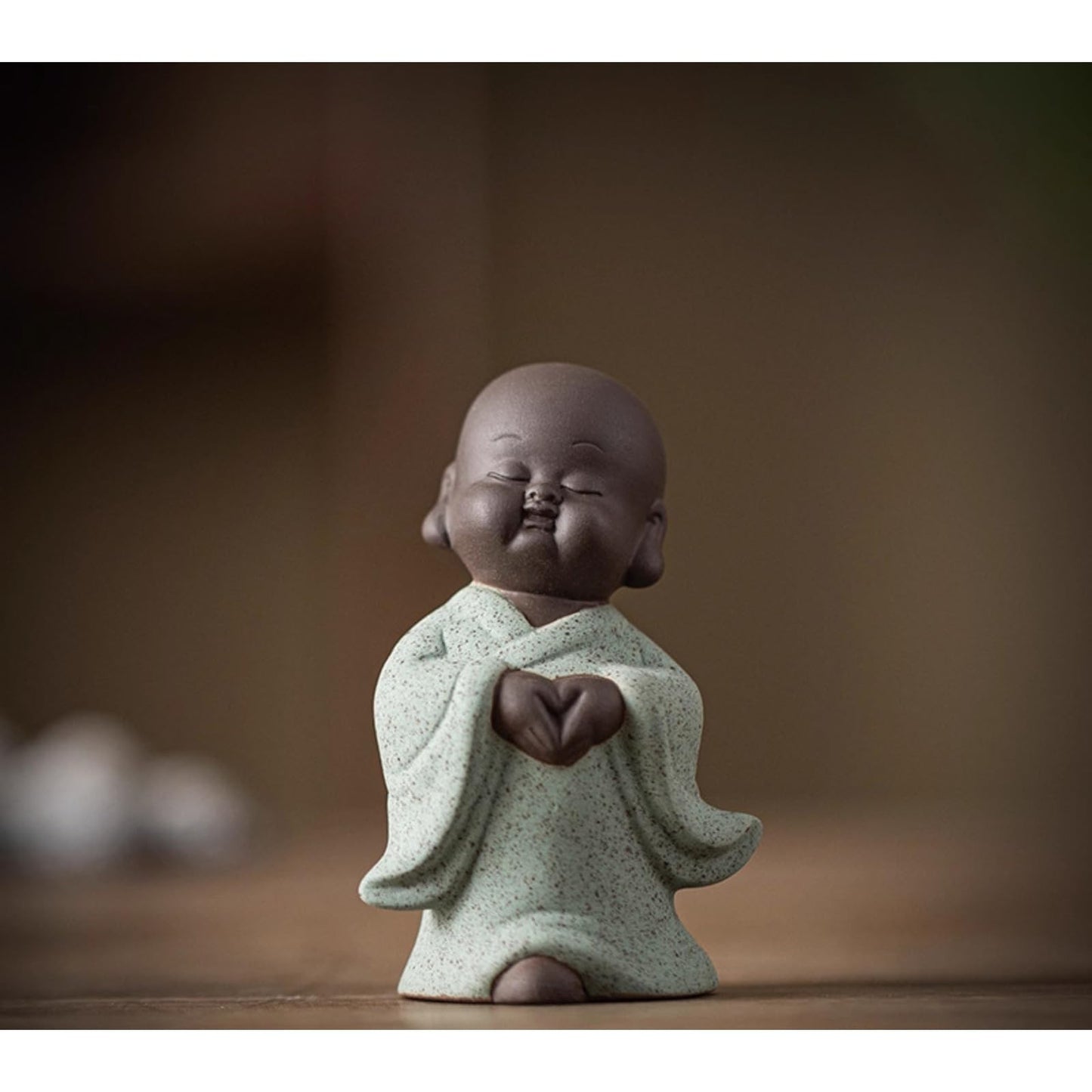 Little Monk Purple Sands Tea Pet 4PCS 8cm Handmade Kung Fu Tea Set Tea Table
