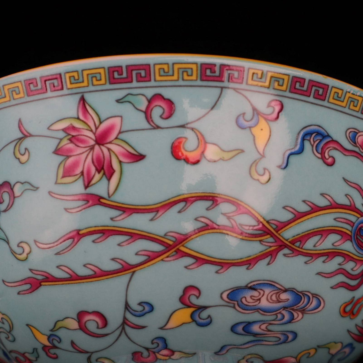 Chinese Porcelain Handmade Exquisite Dragon&Phoenix Pattern Small Bowl