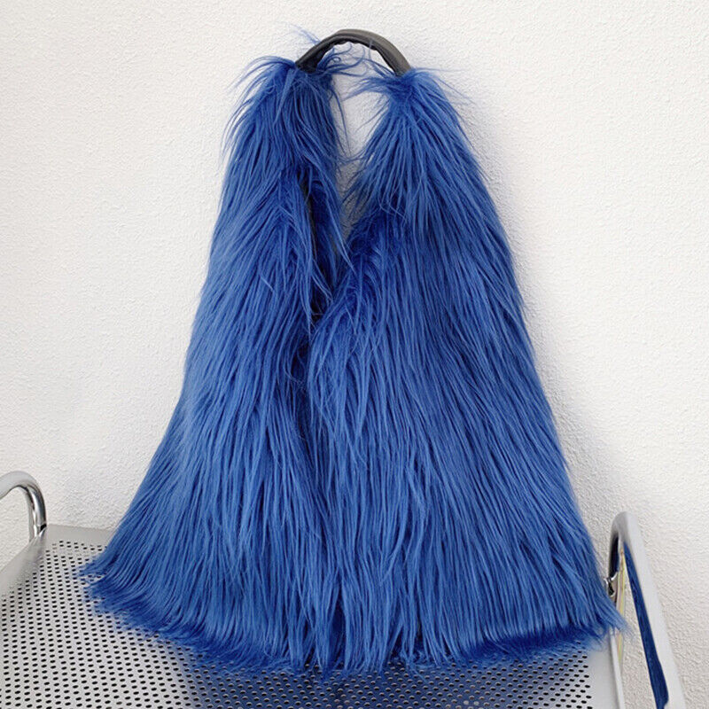 Winter Soft Faux Fur Tote Bags Large Capacity Fluffy Plush Shoulder Handbag Warm