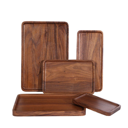 1pcs Wooden Serving Tray Square Plate Tableware Food Tea Server Kitchen Dishes