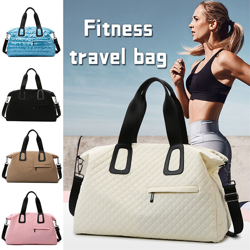 Women Big Capacity Quilted Yoga Sport Handbag Fitness Bag Travel Crossbody Bags