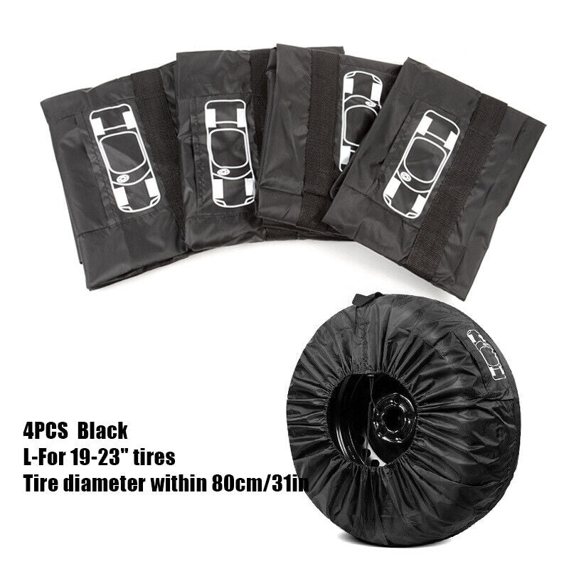 Car SUV Tire Cover Case Car Auto Spare Wheel Totes Handle Waterproof Storage Bag