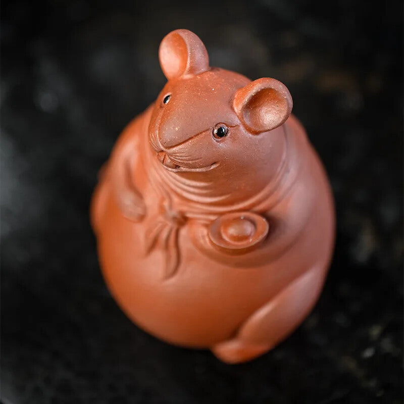 Yixing Boutique Purple Clay Tea Pet Lovely Model Sculpture Ornaments Decoration