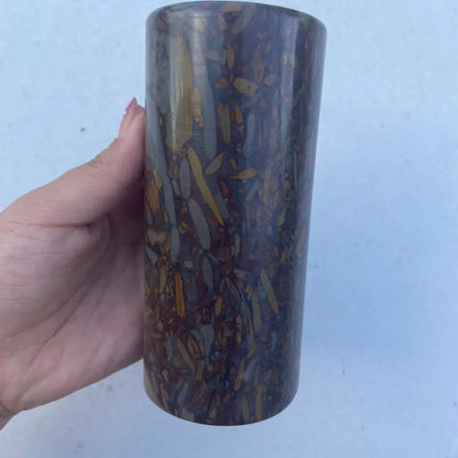 Natural Jade Stone Teacup with Lid Healthy Drinking Water Cups Purely Gifts