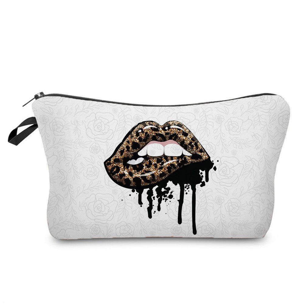 Personalized Pretty Makeup Bag Leopard Print Cosmetic Bags Multifunction Travel