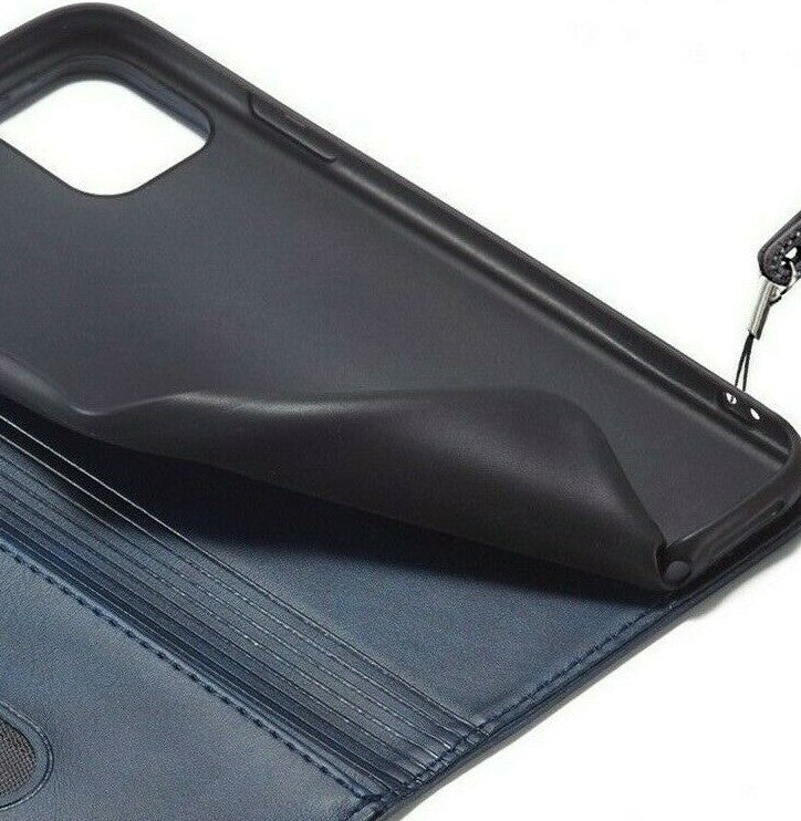 For iPhone 17E 16 15 14 13 12 Plus Pro Max Air Leather Magnetic Flip Wallet Case