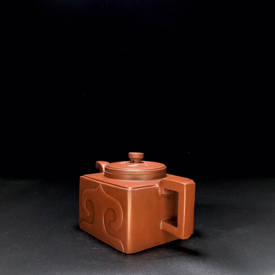 Chinese Yixing Zisha Clay Handmade Exquisite Teapot （四方如意壶 底款：曼唏陶艺）