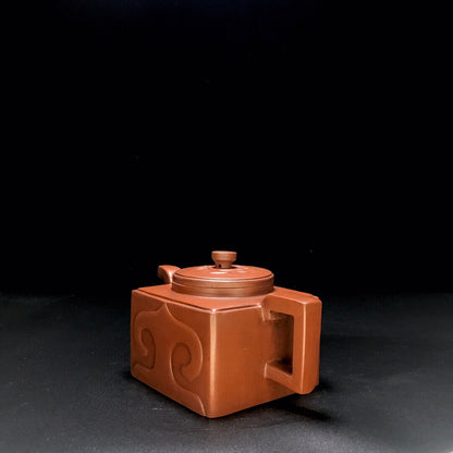 Chinese Yixing Zisha Clay Handmade Exquisite Teapot （四方如意壶 底款：曼唏陶艺）