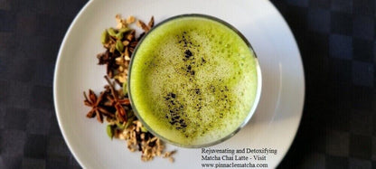 ORGANIC Matcha Green Tea Powder mixed with Chai Latte spices -100g - Matcha Chai