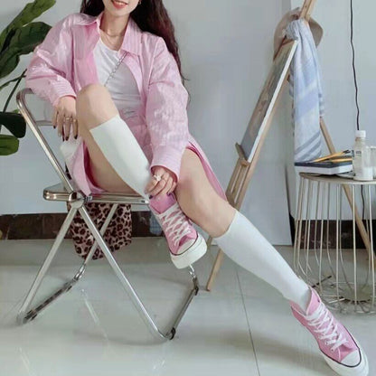 Suit 2023 Spring Autumn Long Sleeve Shirts Wide Leg Shorts Temperament 2pcs