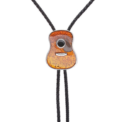 Men Bolo Tie Country Guitar Head Women American Western Cowboy Necktie 3.5x2.8cm
