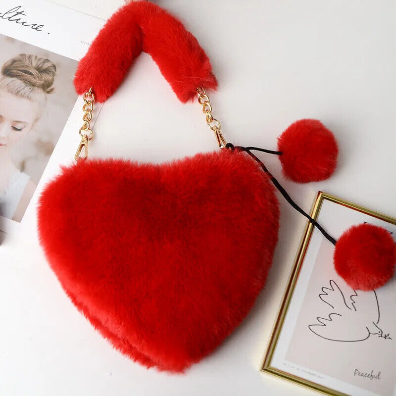 Winter Bag Women Faux Fur Totes Underarm Handbags Party Shoulder Bags