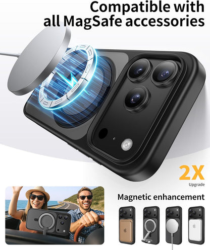 for Iphone 17 Pro Max Case with Ring Stand 360°Rotatable, Compatible with Magsaf