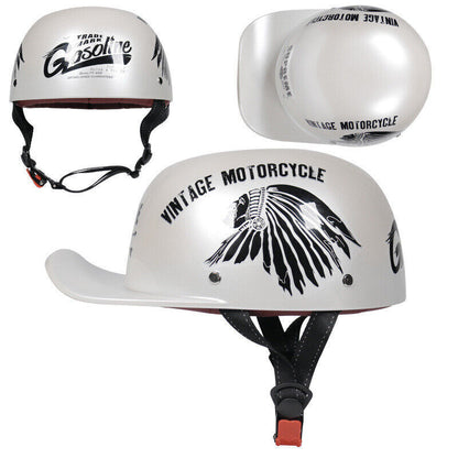 DOT Motorcycle Helmet for Pedal and Bicycle Riders Classic Baseball Helmet