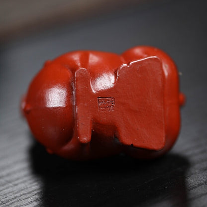 China Ornament Horse Statue Small Size Real Yixing Zisha Dahongpao Clay Tea Pet
