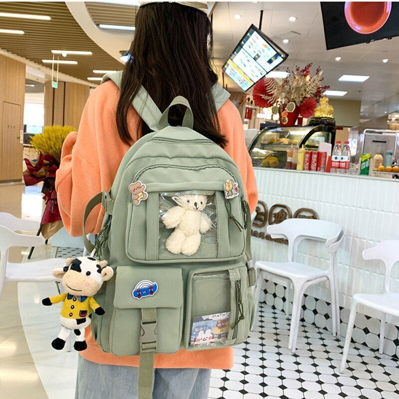 Backpacks Waterproof Multi-Pocket Nylon School Student Laptop Pack Traveling Bag