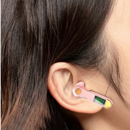 Wireless Bluetooth 5.2 Earpiece Headset Driving Trucker Earbuds Noise Reductio