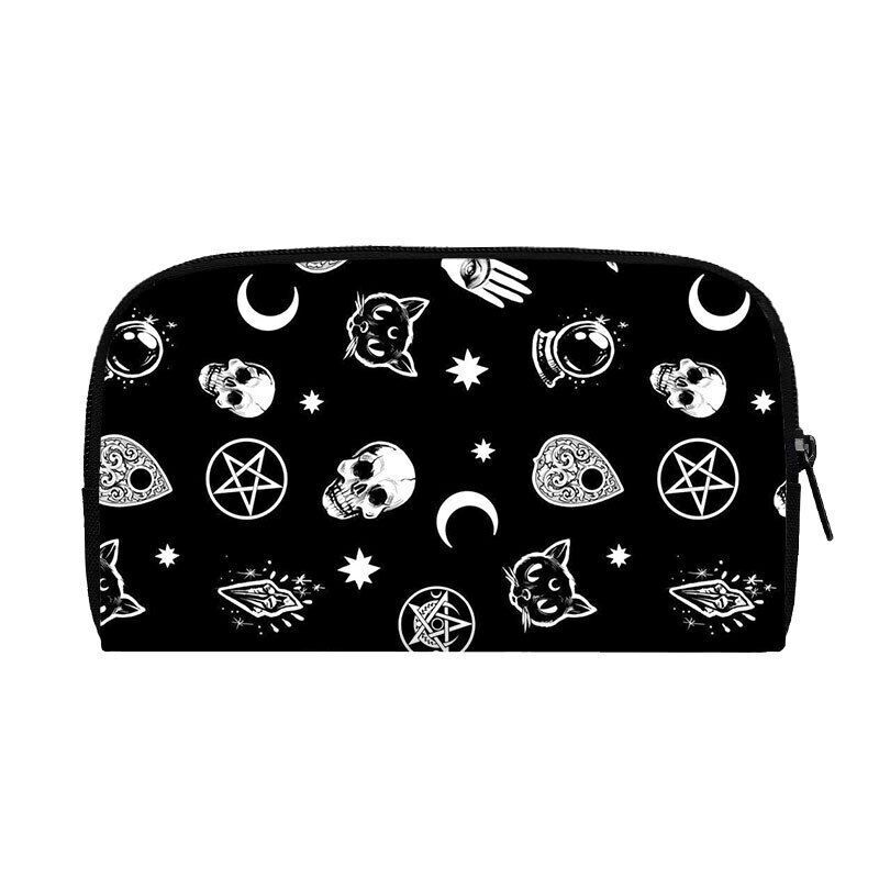Cute Black Witch Wallet Money Bags Skull Gothic Purses Credit Card Phone Holder