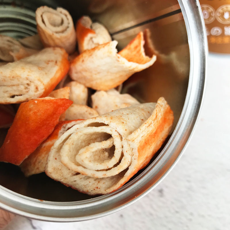 Crispy Crab Sticks. Instant Dried Crab Sticks. Canned Snacks Delight.