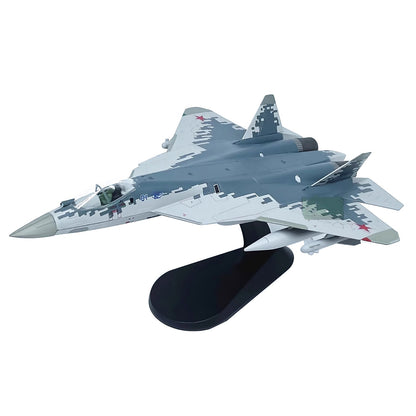 Alloy 1/72 Scale Russian Air Force Sukhoi Su-57 Fighter Model Plane w/ Stand