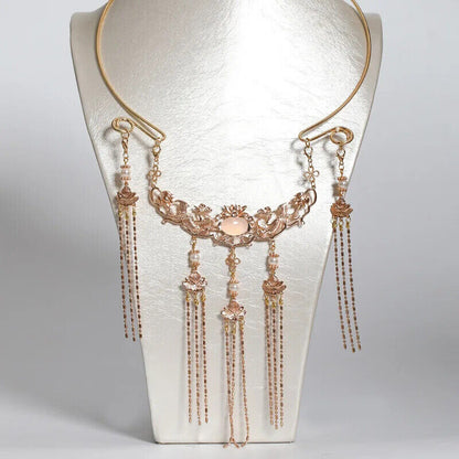 Ancient Chinese Necklace Accessoreis Chain Long Hanfu Dress Decorative Jewelry