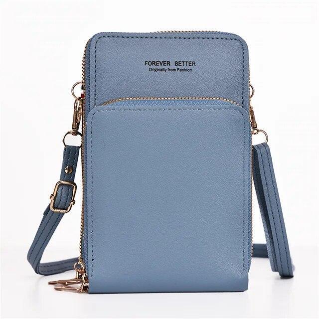 Women Touch Screen RFID Crossbody Cell Phone Bag Wallet Pouch Shoulder Purse