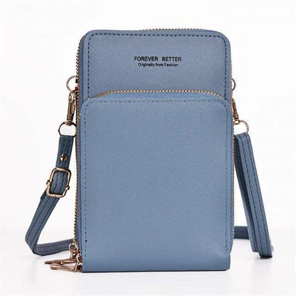 Women Touch Screen RFID Crossbody Cell Phone Bag Wallet Pouch Shoulder Purse