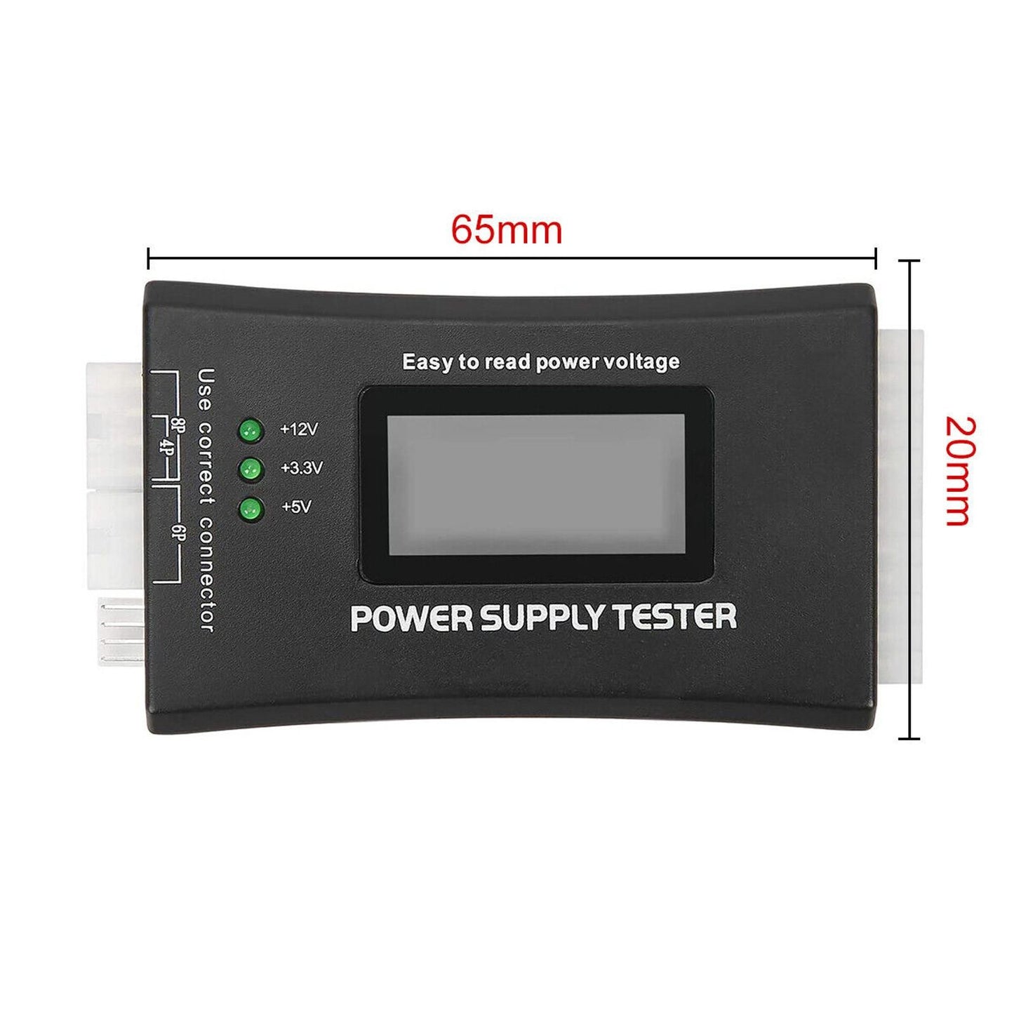 LCD Digital Power Tester LCD PC Computer 20/24 Pin 4 PSU ATX BTX ITX SATA HDD