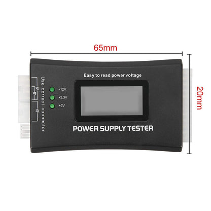 LCD Digital Power Tester LCD PC Computer 20/24 Pin 4 PSU ATX BTX ITX SATA HDD