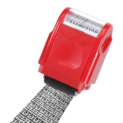 Red ID Stamp Identity Theft Protection Document Guard Self Ink Stamps Roller F