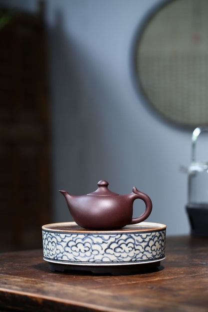 China Yixing Zisha Pottery Handmade Purple Clay 小月牙 Mesh Teapot Tea Pot