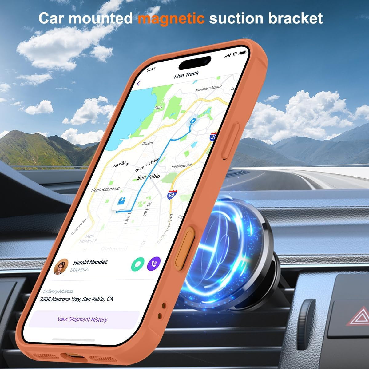Magnetic Compatible with Iphone 17 Pro Max Case with Stand [Military Grade Drop